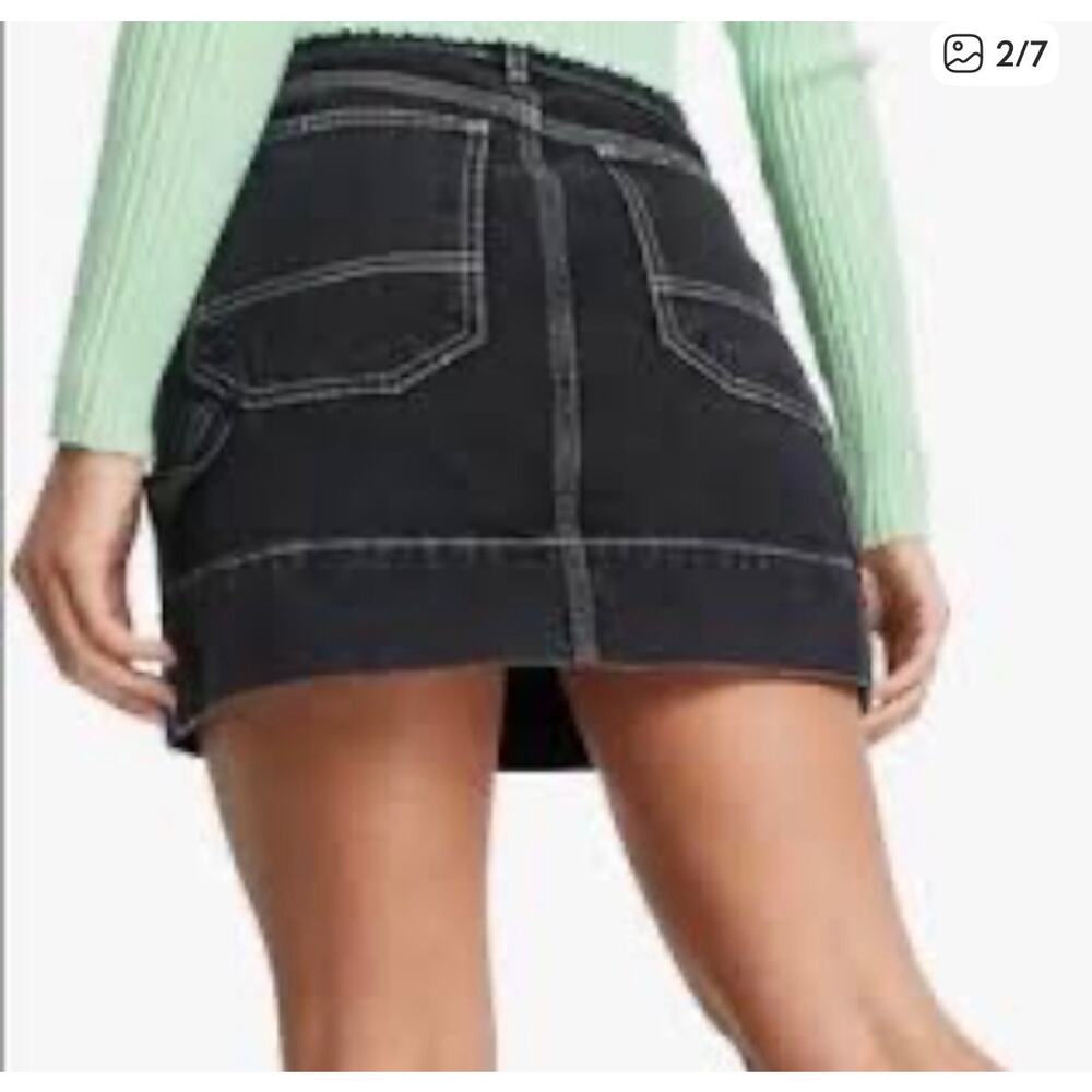 Topshop Women's Mini Cargo Jean Skirt - Picture 9 of 9